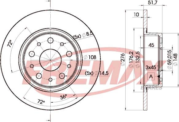 FREMAX BD-4646 - Тормозной диск autosila-amz.com