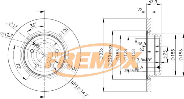 FREMAX BD-4655 - Тормозной диск autosila-amz.com