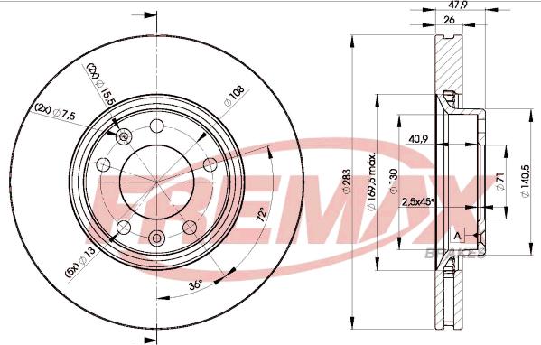 FREMAX BD-4660 - Тормозной диск autosila-amz.com