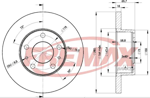FREMAX BD-4680 - Тормозной диск autosila-amz.com