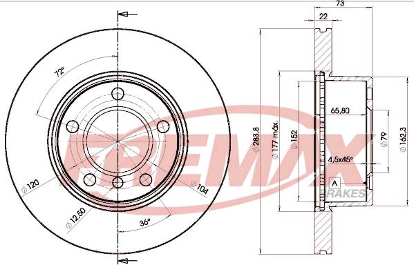 FREMAX BD-4629 - Тормозной диск autosila-amz.com