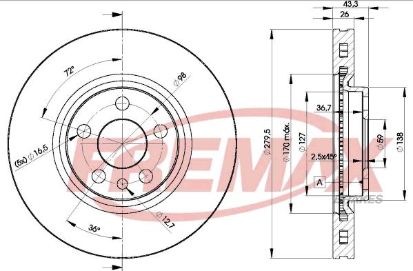 FREMAX BD-4620 - Тормозной диск autosila-amz.com