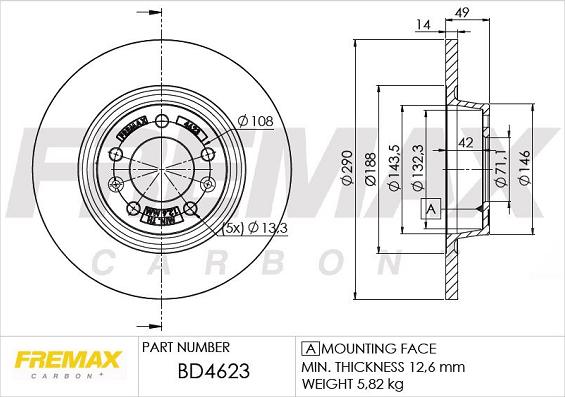 FREMAX BD-4623 - Тормозной диск autosila-amz.com