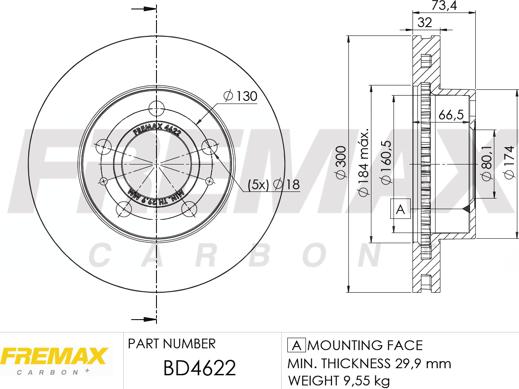 FREMAX BD-4622 - Тормозной диск autosila-amz.com