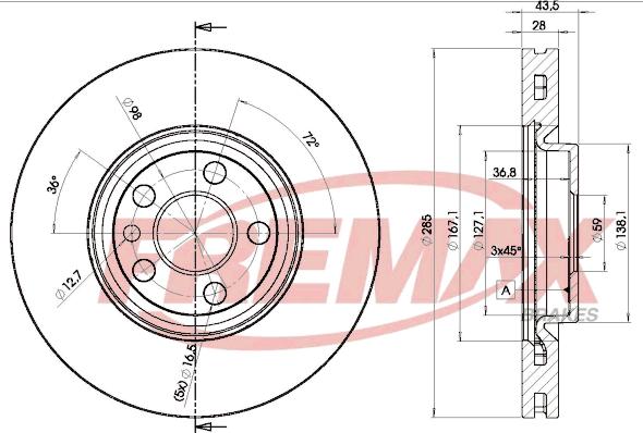 FREMAX BD-4678 - Тормозной диск autosila-amz.com