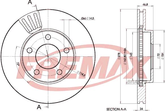FREMAX BD-4093 - Тормозной диск autosila-amz.com