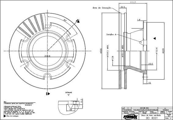 FREMAX BD-4001 - Тормозной диск autosila-amz.com
