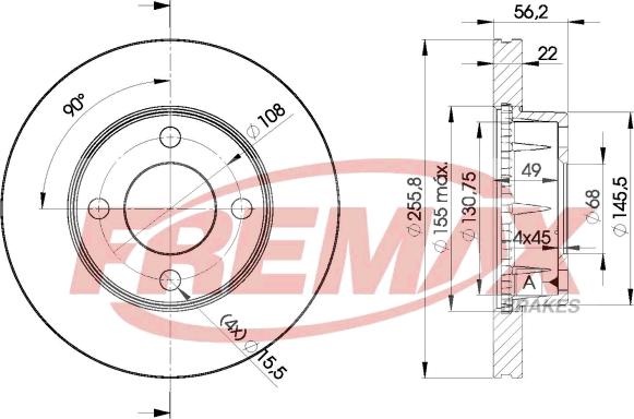 FREMAX BD-4013 - Тормозной диск autosila-amz.com