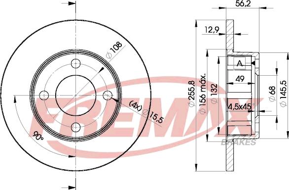 FREMAX BD-4012 - Тормозной диск autosila-amz.com