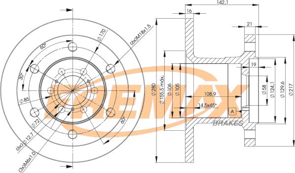 FREMAX BD-4182 - Тормозной диск autosila-amz.com