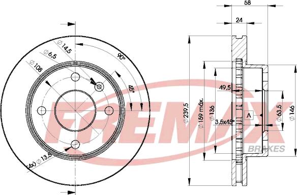 FREMAX BD-4844 - Тормозной диск autosila-amz.com