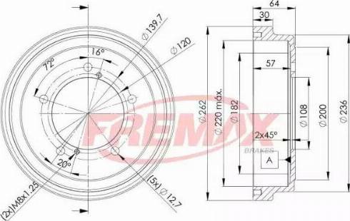 FREMAX BD-4804 - Тормозной барабан autosila-amz.com