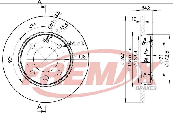 FREMAX BD-4246 - Тормозной диск autosila-amz.com