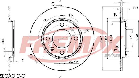 FREMAX BD-4247 - Тормозной диск autosila-amz.com