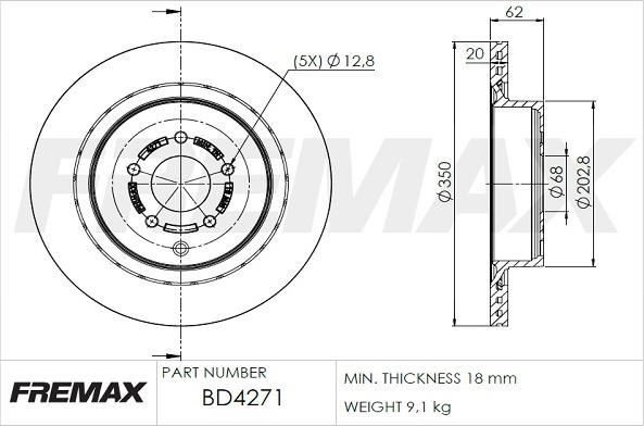 FREMAX BD-4271 - Тормозной диск autosila-amz.com