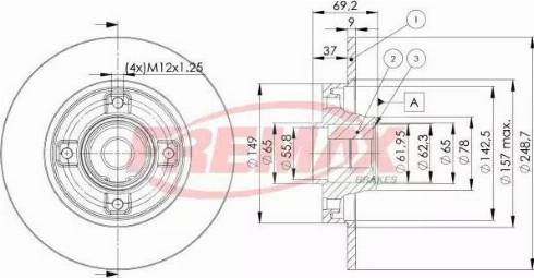 FREMAX BD-4745 - Тормозной диск autosila-amz.com