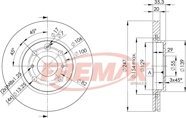 FREMAX BD-4700 - Тормозной диск autosila-amz.com