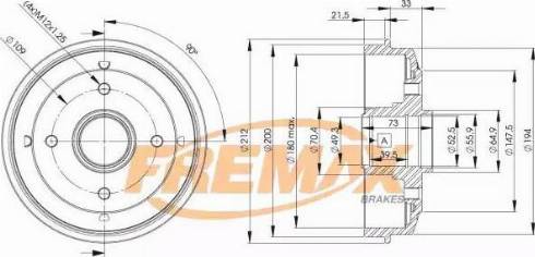 FREMAX BD-4725 - Тормозной барабан autosila-amz.com