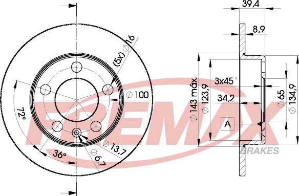 FREMAX BD-5601 - Тормозной диск autosila-amz.com