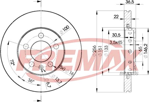 FREMAX BD-5602 - Тормозной диск autosila-amz.com