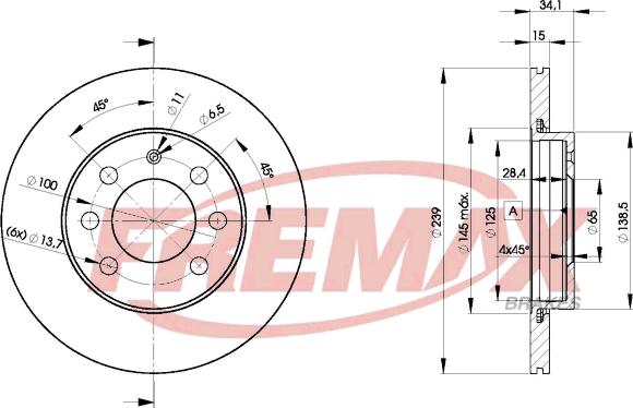 FREMAX BD-5607 - Тормозной диск autosila-amz.com