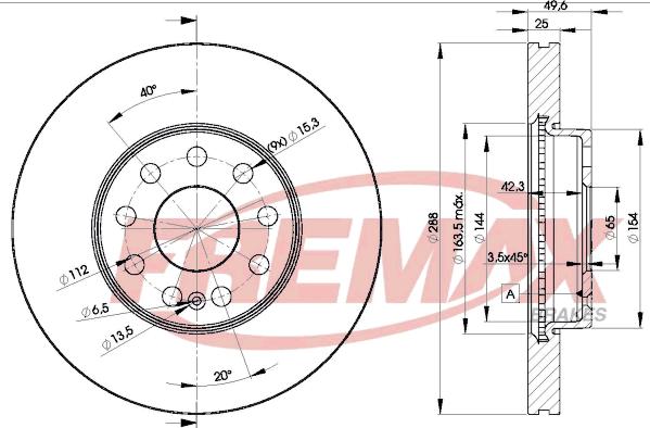 FREMAX BD-5615 - Тормозной диск autosila-amz.com