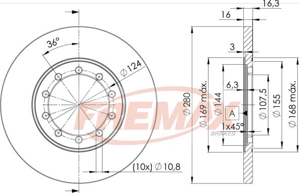 FREMAX BD-5631 - Тормозной диск autosila-amz.com