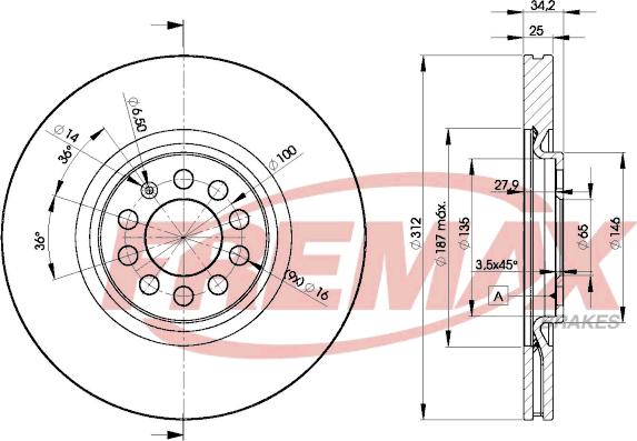 FREMAX BD-5620 - Тормозной диск autosila-amz.com