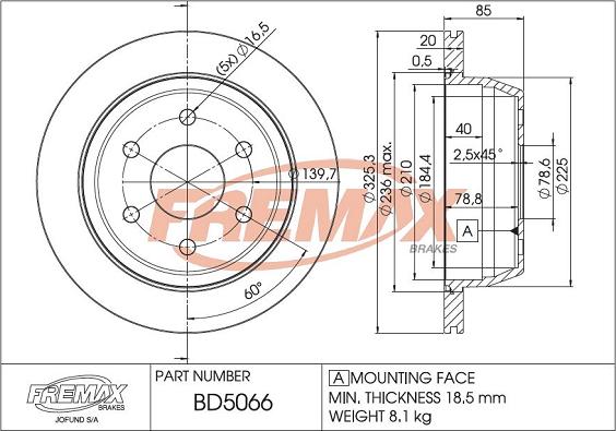 FREMAX BD-5066 - Тормозной диск autosila-amz.com