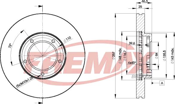 FREMAX BD-5180 - Тормозной диск autosila-amz.com
