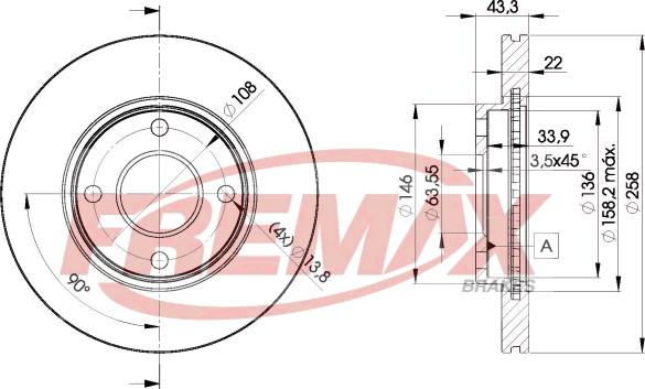 FREMAX BD-5344 - Тормозной диск autosila-amz.com