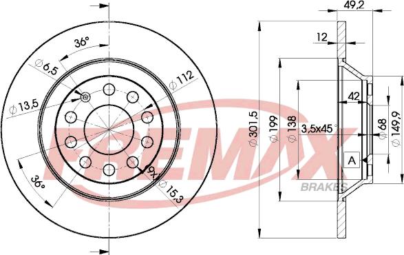FREMAX BD-5313 - Тормозной диск autosila-amz.com