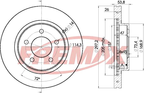 FREMAX BD-5386 - Тормозной диск autosila-amz.com