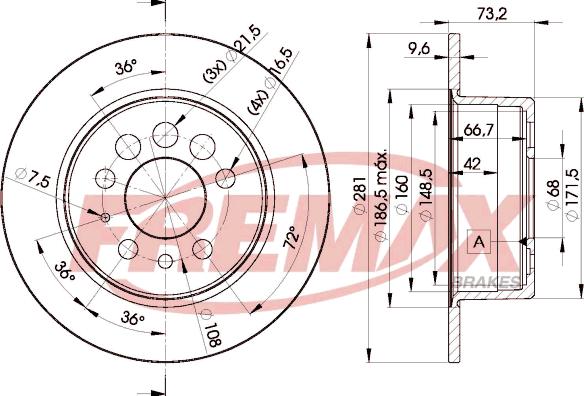 FREMAX BD-5782 - Тормозной диск autosila-amz.com