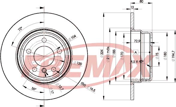 FREMAX BD-6491 - Тормозной диск autosila-amz.com