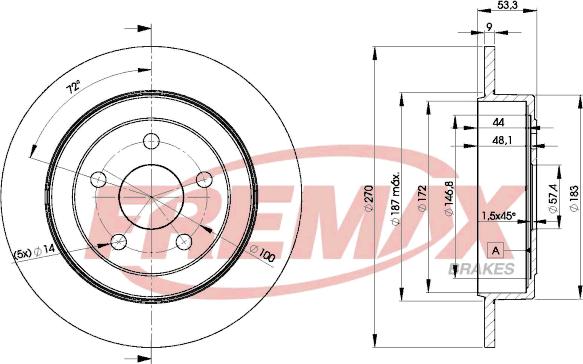 FREMAX BD-6433 - Тормозной диск autosila-amz.com