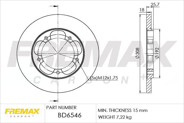 FREMAX BD-6546 - Тормозной диск autosila-amz.com
