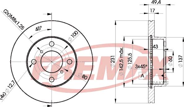 FREMAX BD-6044 - Тормозной диск autosila-amz.com