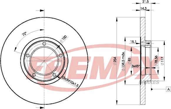 FREMAX BD-6055 - Тормозной диск autosila-amz.com