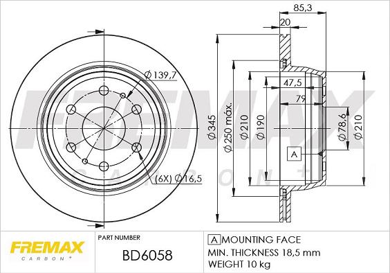 FREMAX BD-6058 - Тормозной диск autosila-amz.com