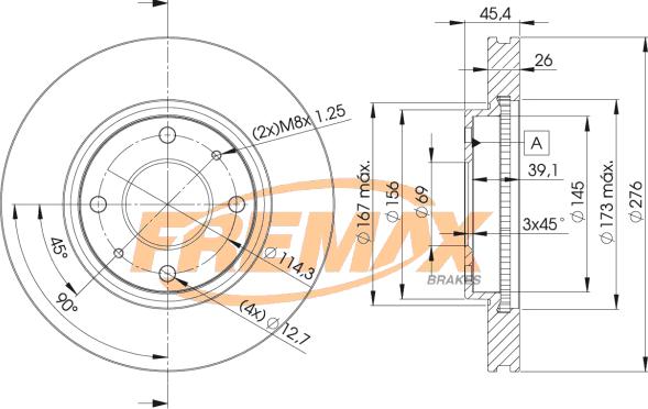 FREMAX BD-6070 - Тормозной диск autosila-amz.com