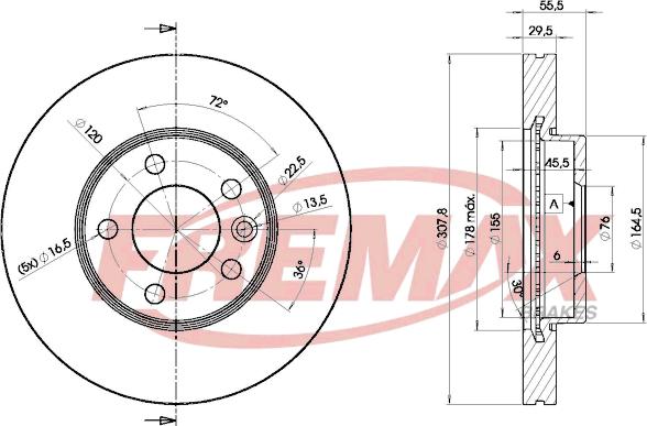 FREMAX BD-6153 - Тормозной диск autosila-amz.com