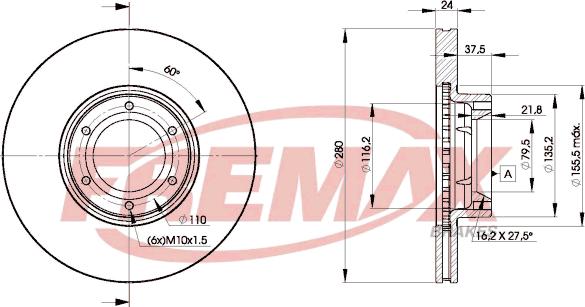 FREMAX BD-6847 - Тормозной диск autosila-amz.com