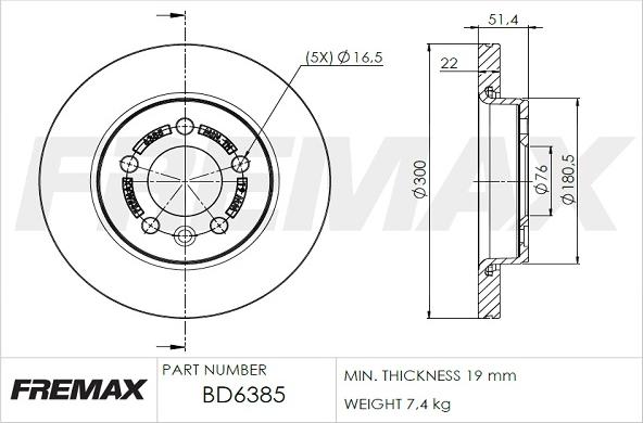 FREMAX BD-6385 - Тормозной диск autosila-amz.com