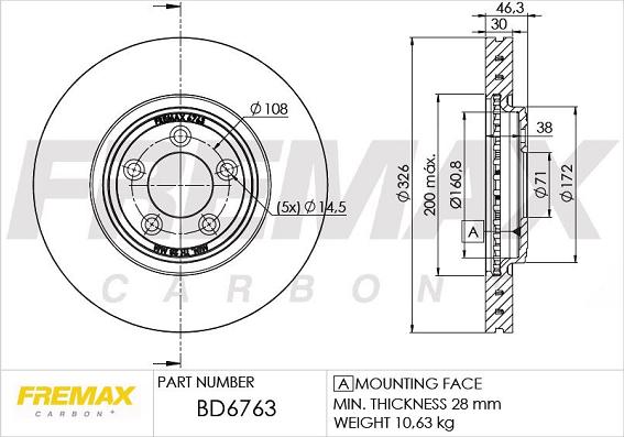 FREMAX BD-6763 - Тормозной диск autosila-amz.com