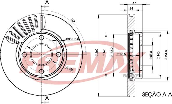 FREMAX BD-6784 - Тормозной диск перед FREMAX BD-6784 autosila-amz.com