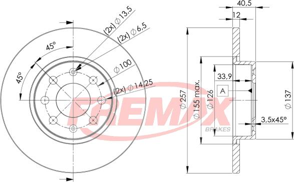 FREMAX BD-0918 - Тормозной диск autosila-amz.com