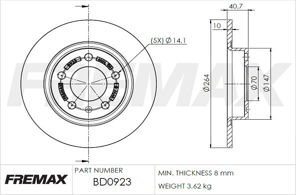 FREMAX BD-0923 - Тормозной диск autosila-amz.com