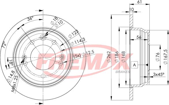 FREMAX BD-0581 - Тормозной диск autosila-amz.com