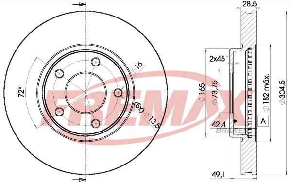 FREMAX BD-0014 - Тормозной диск autosila-amz.com